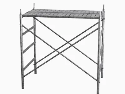 Metal Scaffolding Construction 06 Low-poly 3D model
