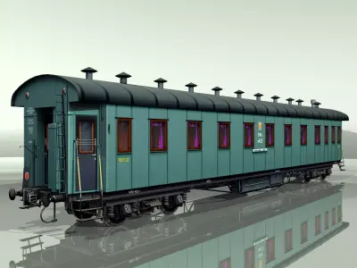 Passenger wagon M20 3D model