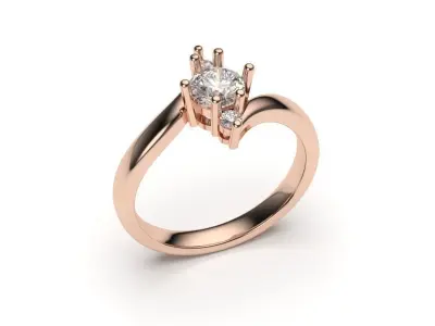 solitaire with ring sizes  8 part S12 3D print model