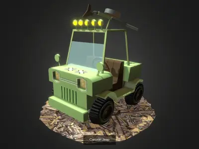 Lowpoly Military Vehicles 3D Model Pack