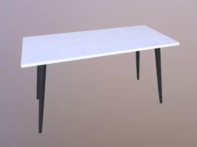 Wooden Table 3D model 8