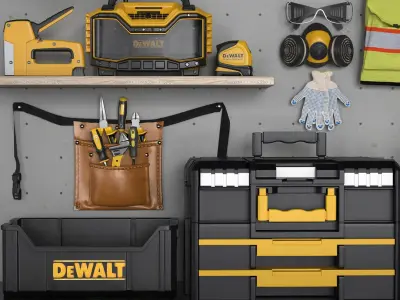 hand tools set 4 3D model