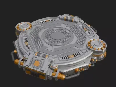 Display Stand Base Diorama Scifi Cyber Futuristic 3D print model