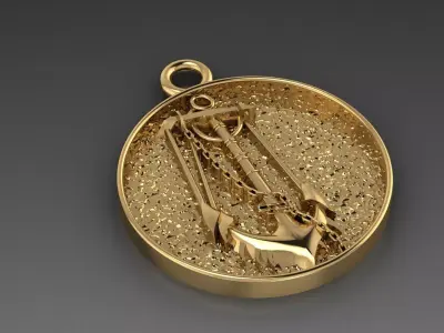 Anchor Pendant 3D print model by HovoK