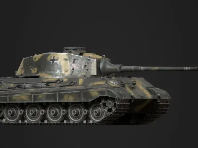 tiger 2 tank 3D model purchase