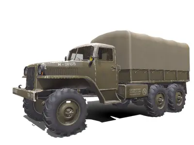Military Truck Low-poly PBR Low-poly 3D model
