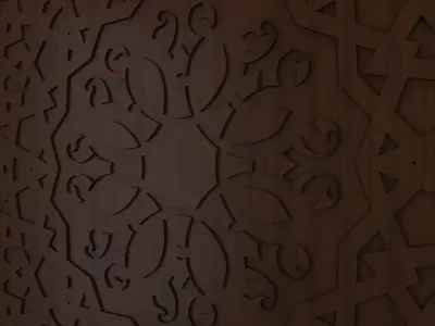 islamic patern Low-poly 3D model