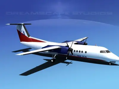 DeHavilland DHC-8-Q300 Atlanta Connection 3D model