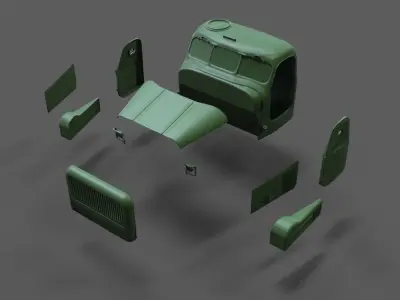 AT-T Body Military Vehicle 3D Scan 3D print model