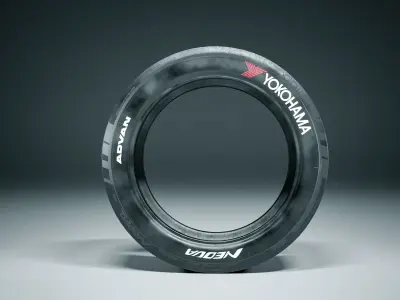 Yokohama Advan Racing Slicks 3D model