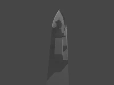 Warship military ship 3D print model