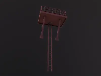 Scaffold 3D Model Low-poly 3D model