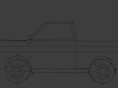 Pickup truck Low-poly 3D model purchase