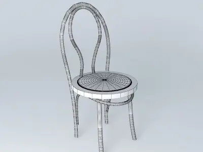 bent wood cafe chair Free 3D model