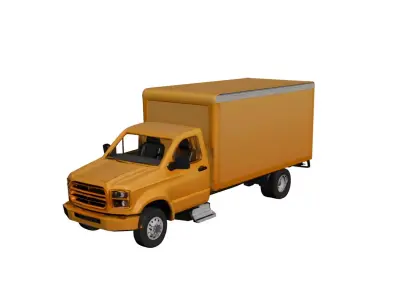 Generic Light Duty Box Truck Compact Urban Cargo Vehicle 06 3D model