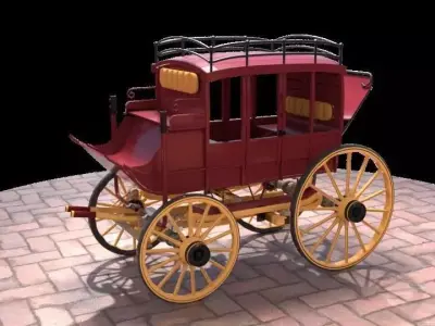 Horse Drawn Carriage 3D model