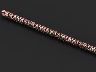 5 Size Top Selling chain with triangle patterns antique 3D Model Pack