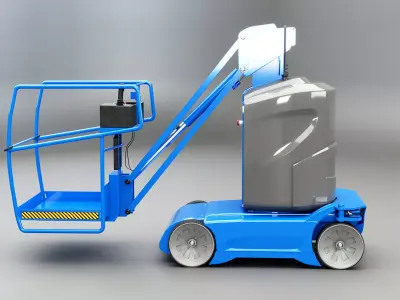 Electric Warehouse Boom Lift Low-poly 3D model
