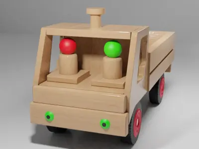 Wood Truck 3D model