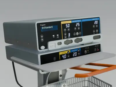 Hospital Equipment bowa electrosurgical unit Low-poly 3D model