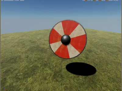 Viking Shield Low-poly 3D model 32