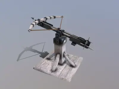 Medieval Siege Ballista Low-poly 3D model