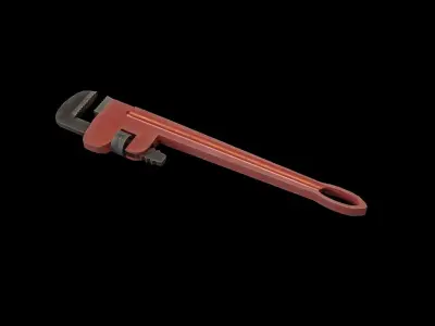 Pipe Wrench Low-poly 3D model order