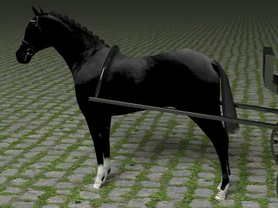 Vintage Carriage 4K 3D model