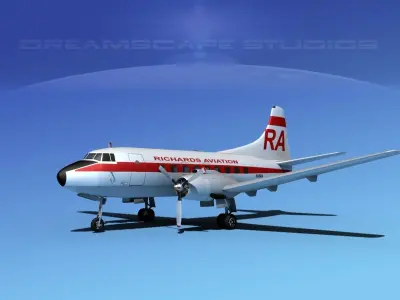 Martin 202 Richards Aviation 3D model