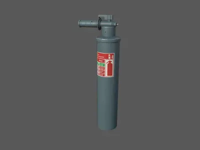 Fire extinguisher - Water H2O Low-poly 3D model