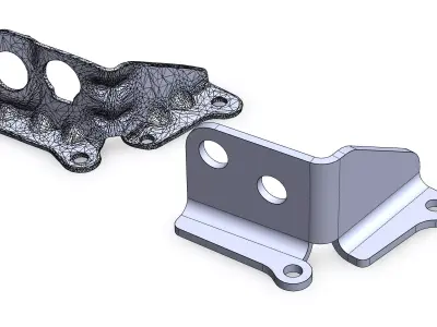 VW Volkswagen Cable Gearbox Bracket 8V 16V 02A 02J G60 Syncro 3D 3D print model