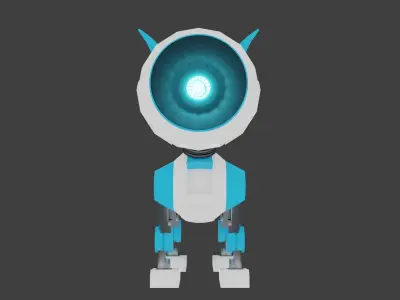 Cyber dog Low-poly 3D model
