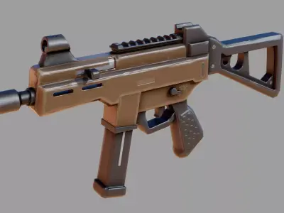Ump45 Stylized Low-poly 3D model