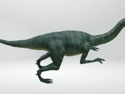 Plateosaurus Dinosaur  Low-poly 3D model