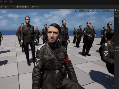 Realistic Adolf Hitler - Historical Figure - Fully Rigged - UE5 Low-poly 3D model