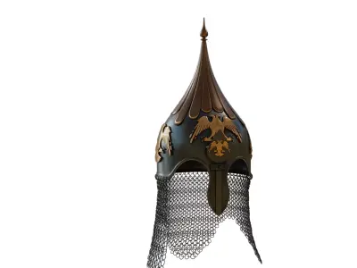 seljuk-helmet-eagle ornate hat hanging Free 3D model