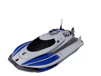 Futuristic SciFi Speedboat Vessel 3D model