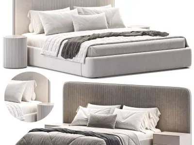 Laskasas Bed By Mobilicasa Low-poly 3D model