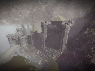 Medieval Castle 3D model 7