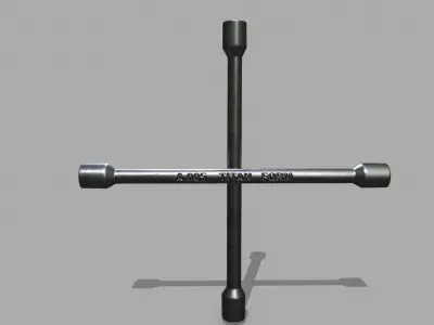 Lug Wrench Low-poly 3D model get