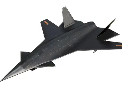 Dark-Sword Chinas Concept Drone Fighter Low-poly 3D model