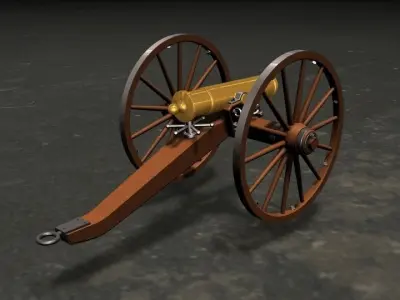 Mountain Howitzer 12 Pd Model 1835 Free 3D model