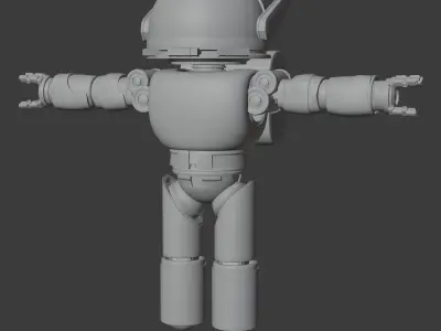Rigged Astronaut Robot Blender Compatible 3D model