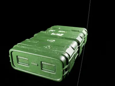 Military transport case Low-poly 3D model