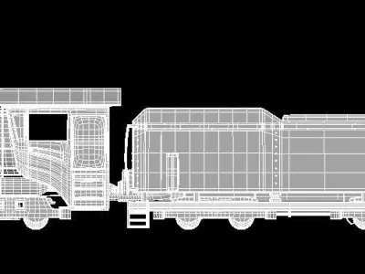 old train 3D model get