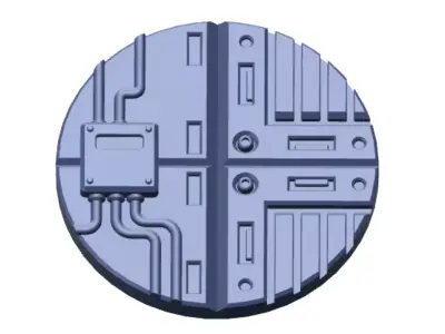 Sci-Fi Grated Floor Base Toppers 32mm Round Bases 3D print model purchase