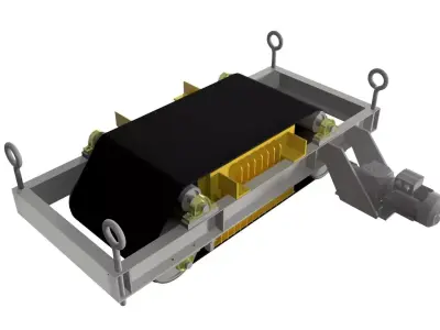 Metal separator for conveyor belts 3D model