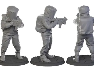 Biohazard suit 32 mm  3D print model