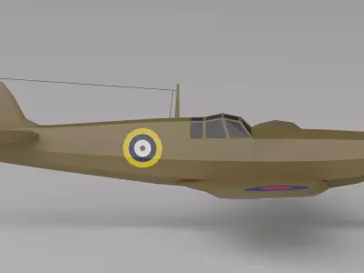 Supermarine Spitfire Royal Air Force Fighter WW2 3D model purchase
