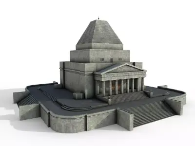 Shrine of Remembrance Low-poly 3D model